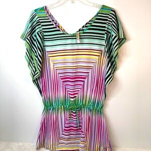 O’Neill Stripes Blouse purple and green blouse